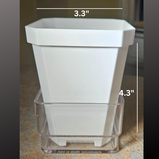3.3" Pot with Water Tray