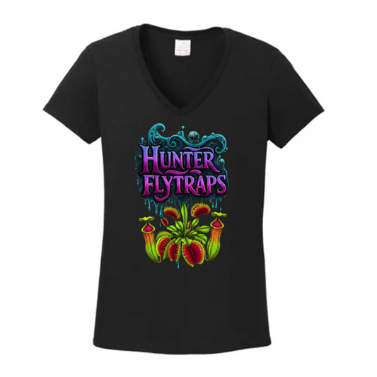 V-Neck Hunter Flytraps Blue Liquid